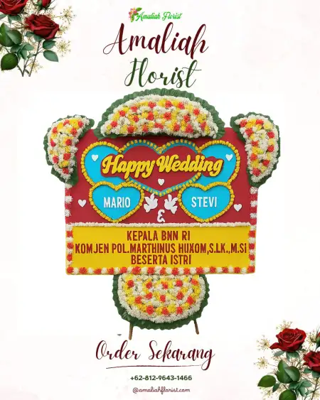Papan Bunga Pernikahan Kelapa Dua Wetan